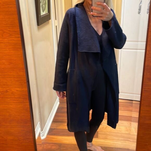 NWT ZARA Wool Shawl Belted Coat XS - Picture 4 of 8